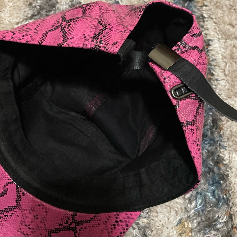 Pink Snake Print Cap - Picture 3 of 5